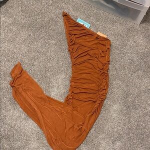 Hope's Bronze Ruched Dress